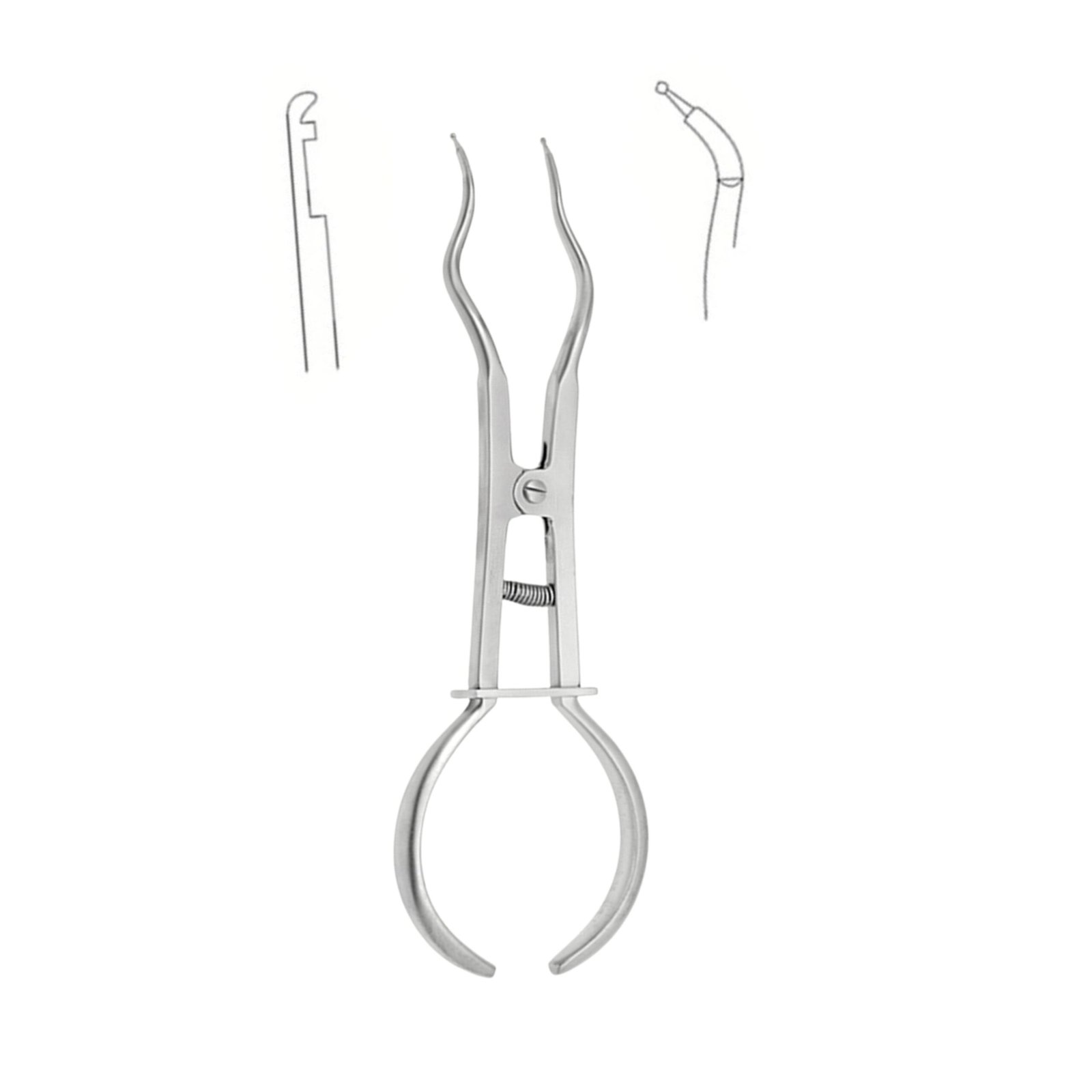 2070-001 Rubber Dam Clamp Forceps Brewer, 17cm - Image 1