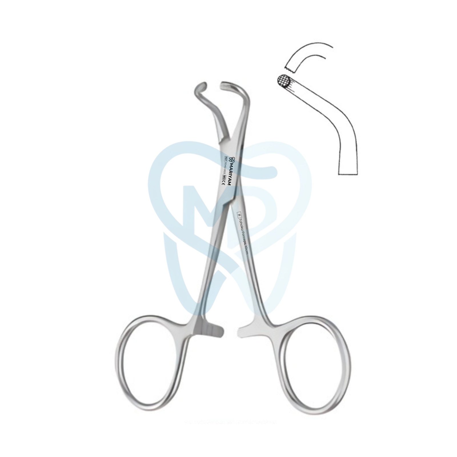 3040-003 Tohoku Forceps, 10cm - Image 1