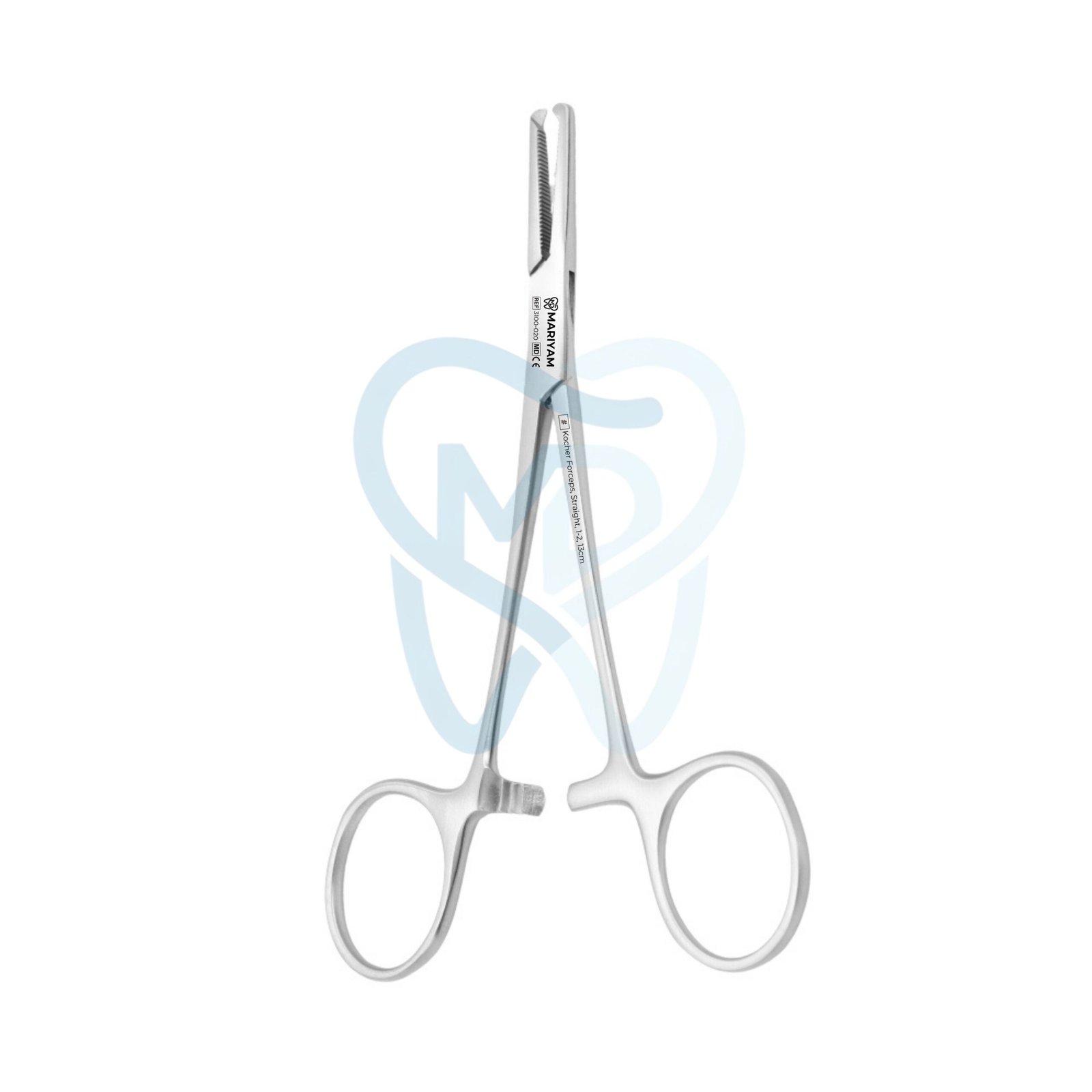 3100-020 Kocher Forceps, Straight, 1-2, 13cm - Image 1
