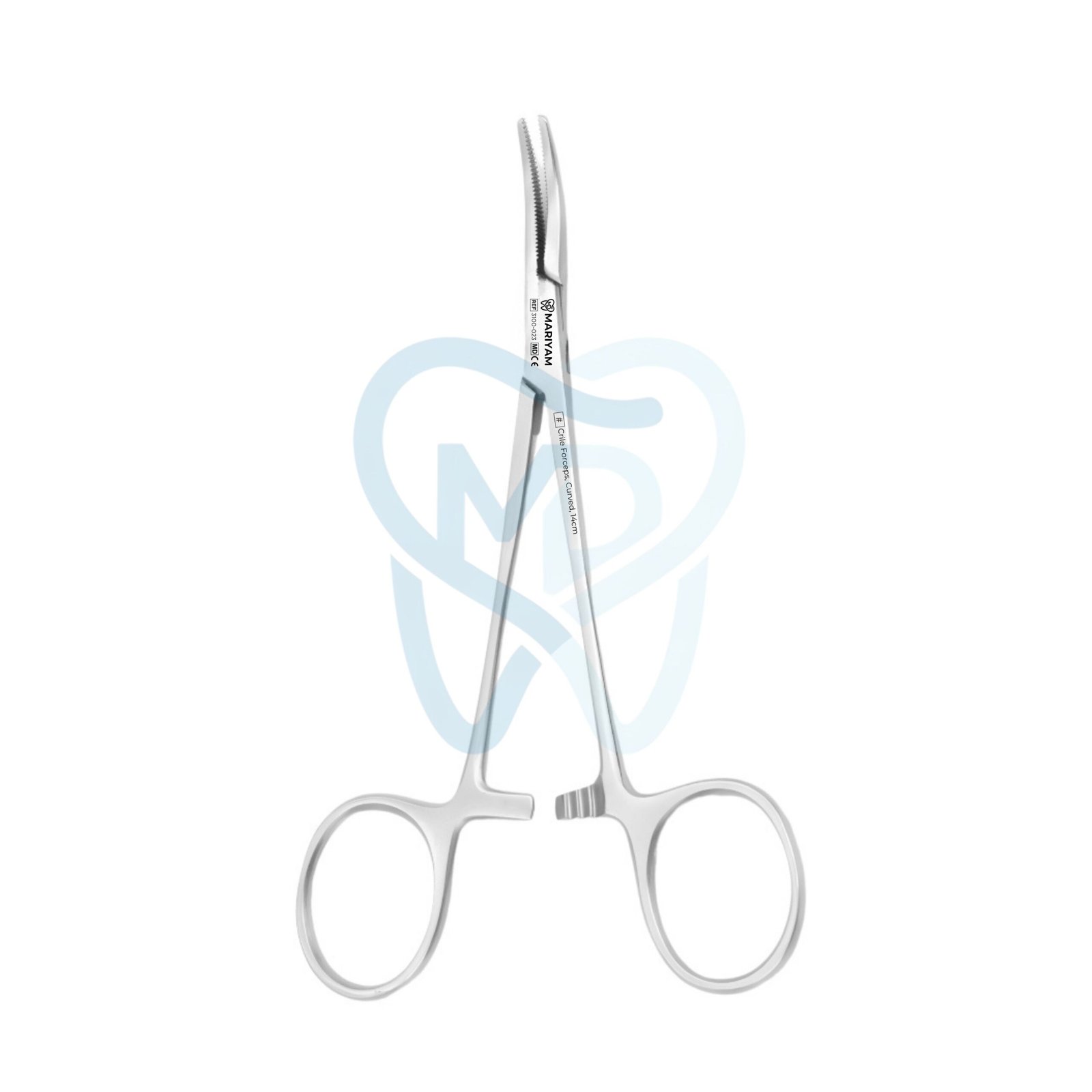 3100-023 Crile Forceps, Curved, 14cm - Image 1