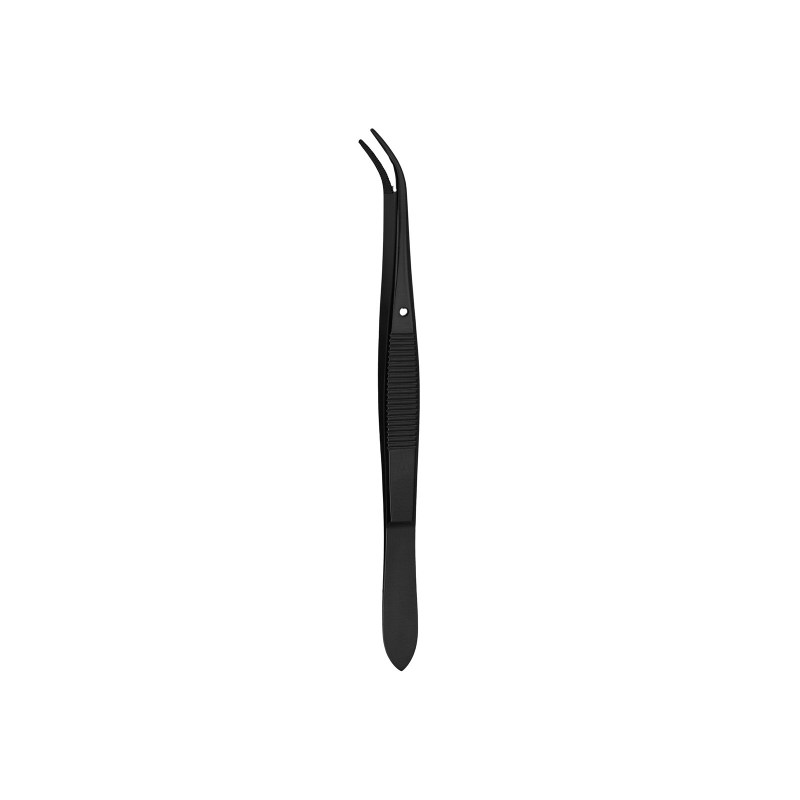 3200-017 Perry Tweezer, Curved, 13cm, Black - Image 1