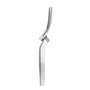 Miller Tweezer, Serrated, Curved, 16cm