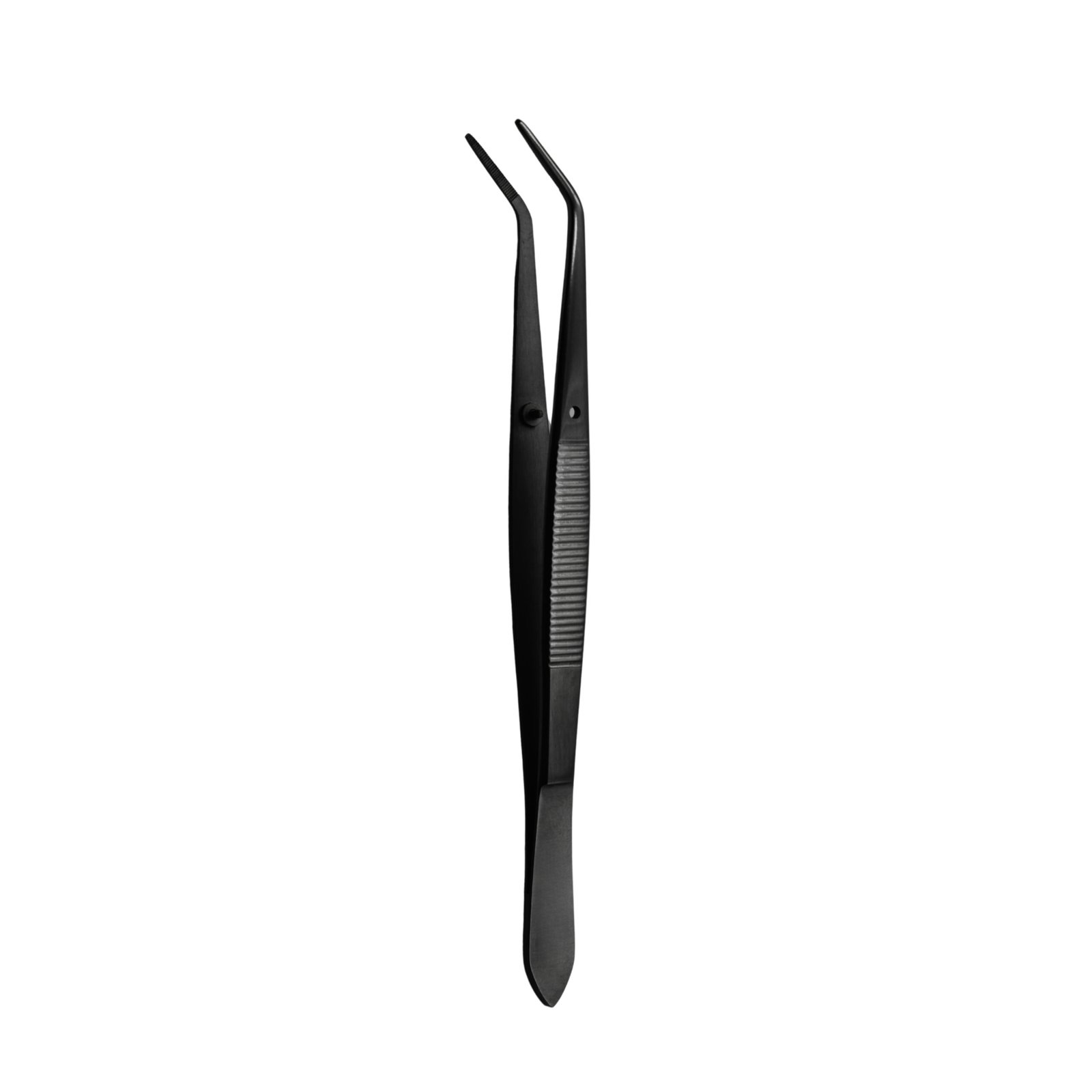 3200-021 College Tweezer, Serrated, 15cm, Black - Image 1
