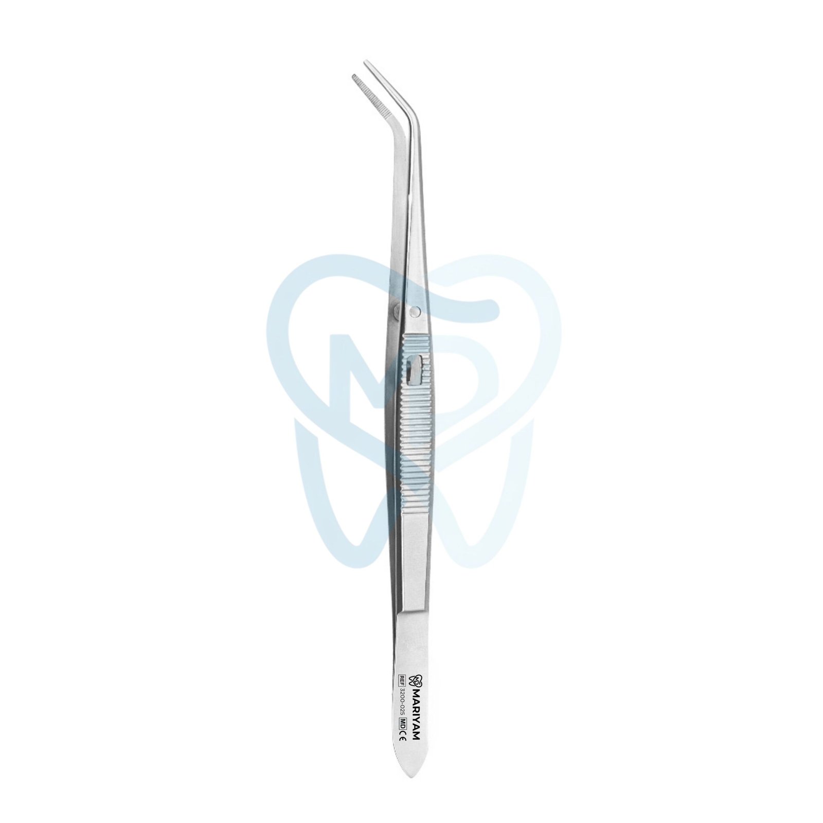 3200-025 College Tweezer, Serrated, with Lock, 15cm - Image 1