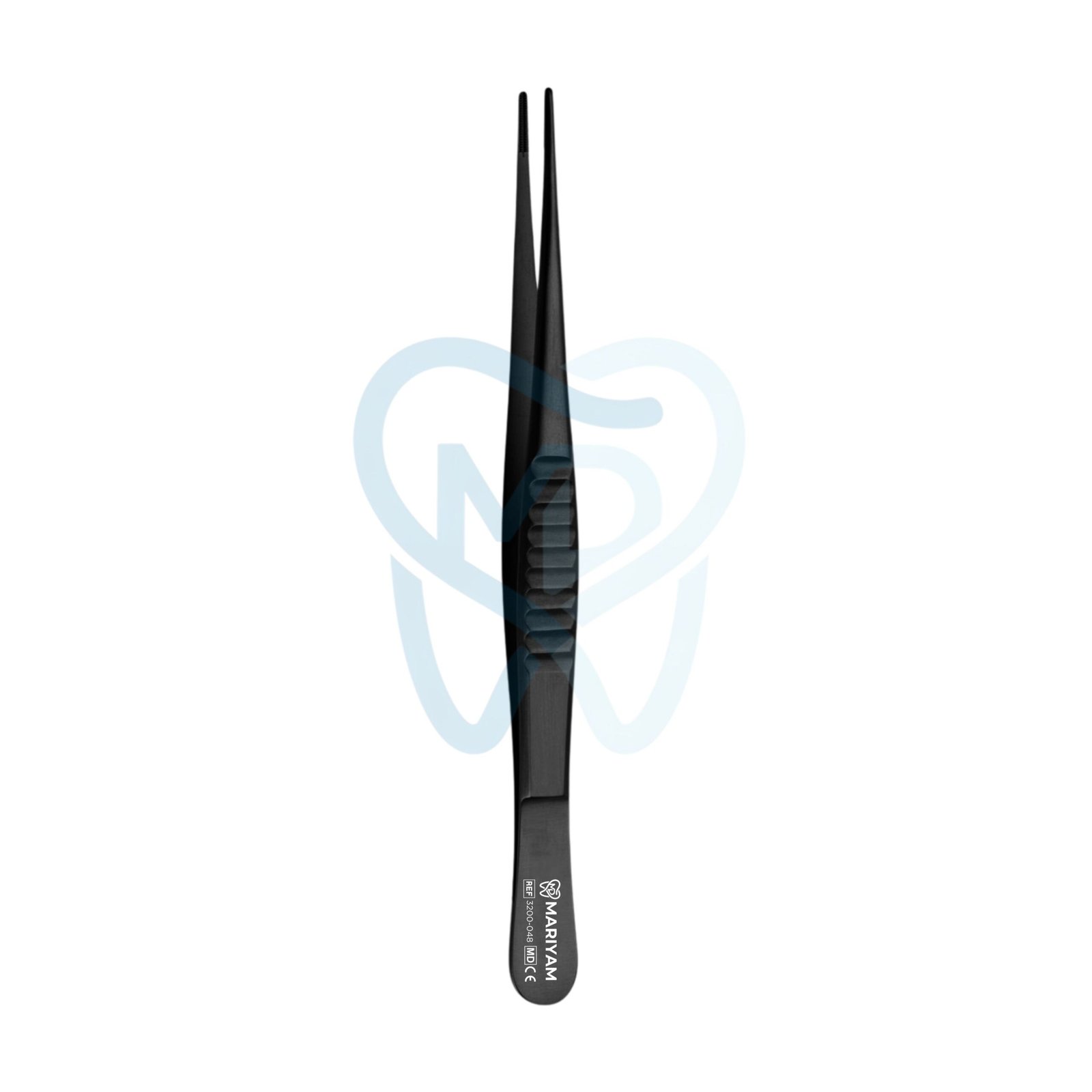 3200-048 DeBakey Tweezer, Standard Profile 2.0mm, Straight, 16cm,TC,Black - Image 1