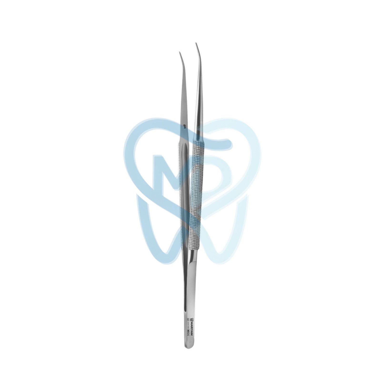 3200-063 Micro Surgical Tweezer, Curved, 1-2, 18cm - Image 1