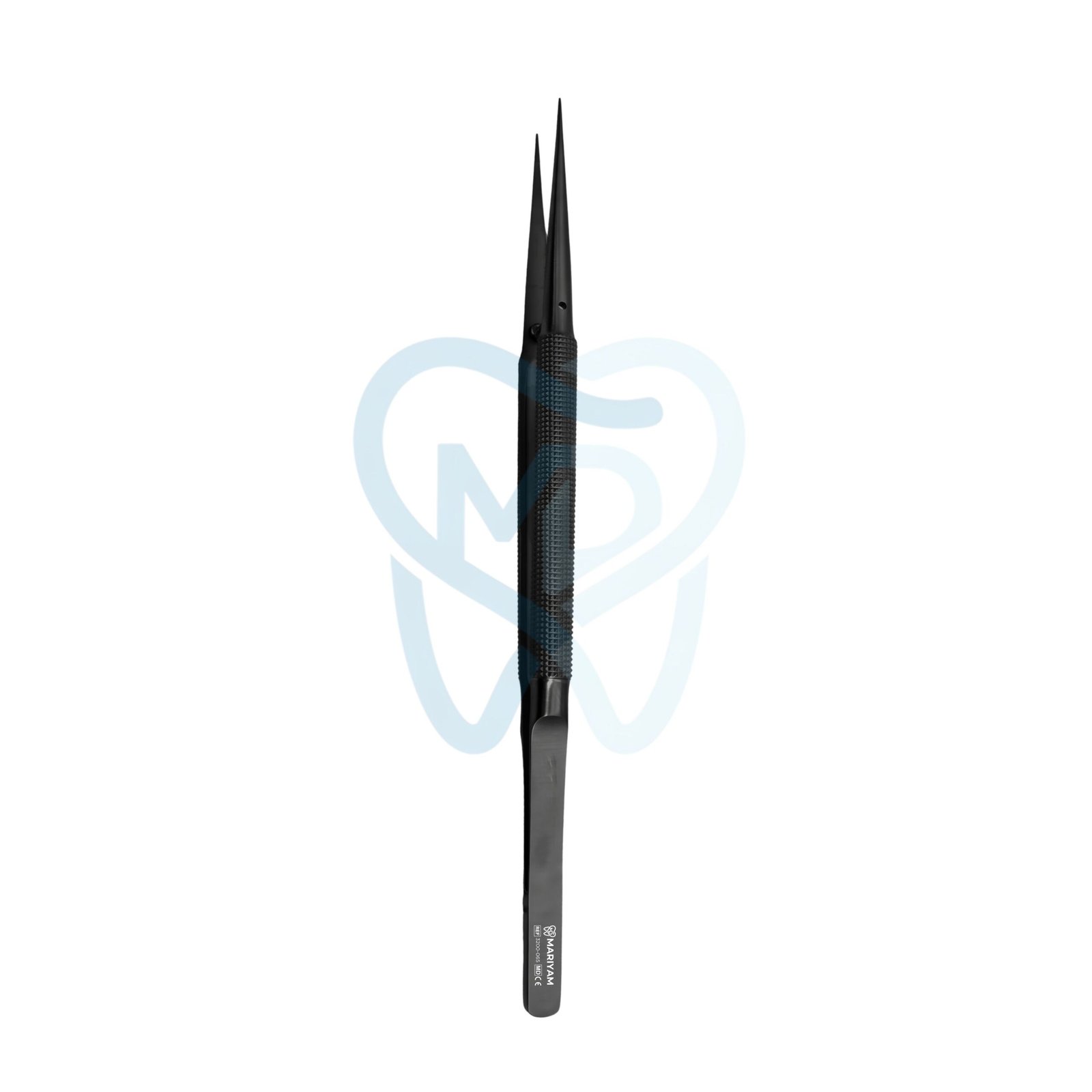 3200-065 Micro Surgical Tweezer, Straight, 18cm, Black - Image 1