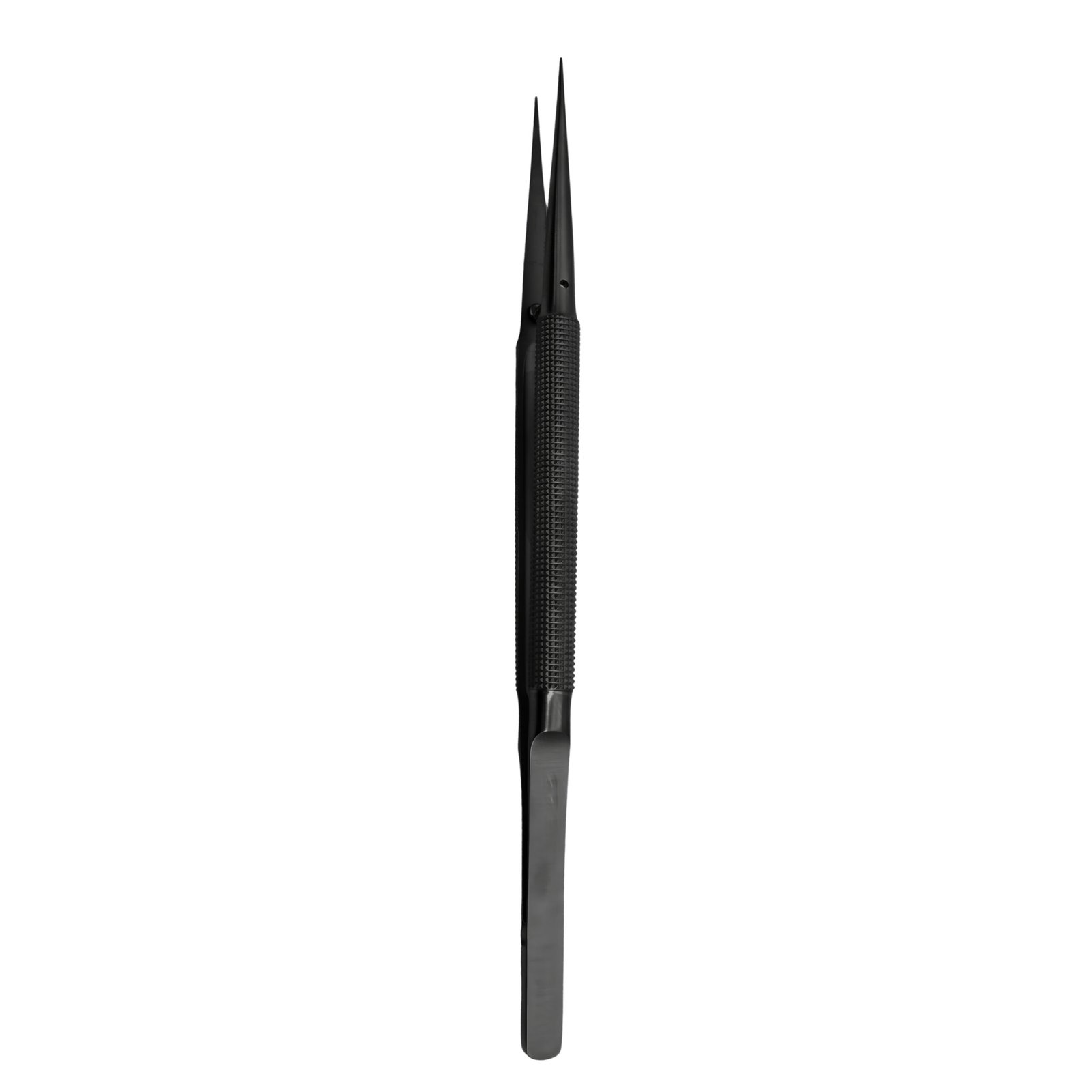3200-065 Micro Surgical Tweezer, Straight, 18cm, Black - Image 1
