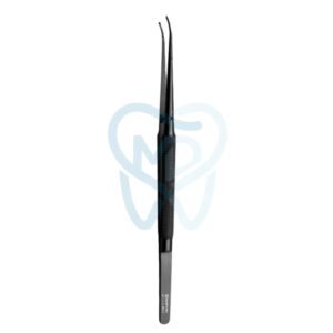 Micro Surgical Tweezer, Curved, 1-2, 18cm, Black