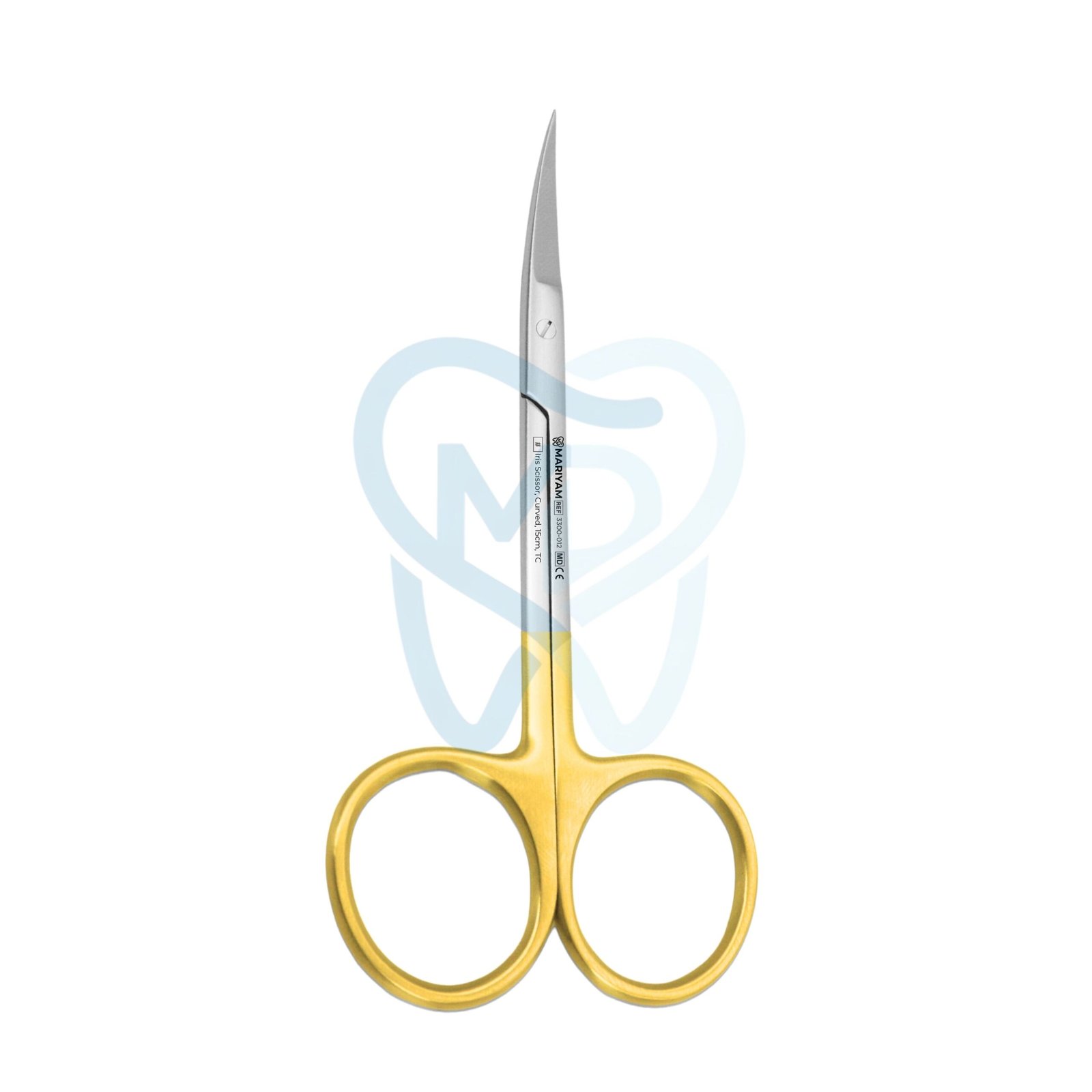 3300-012 Iris Scissor, Curved, 15cm, TC - Image 1