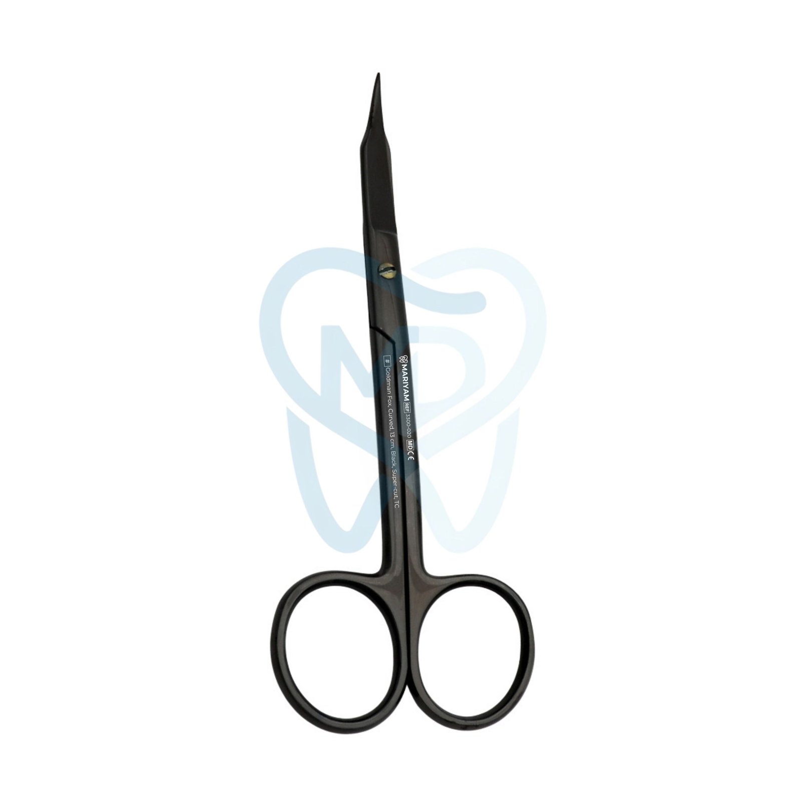 3300-020 Goldman Fox, Curved, 13 cm, Black, Super-cut, TC - Image 1