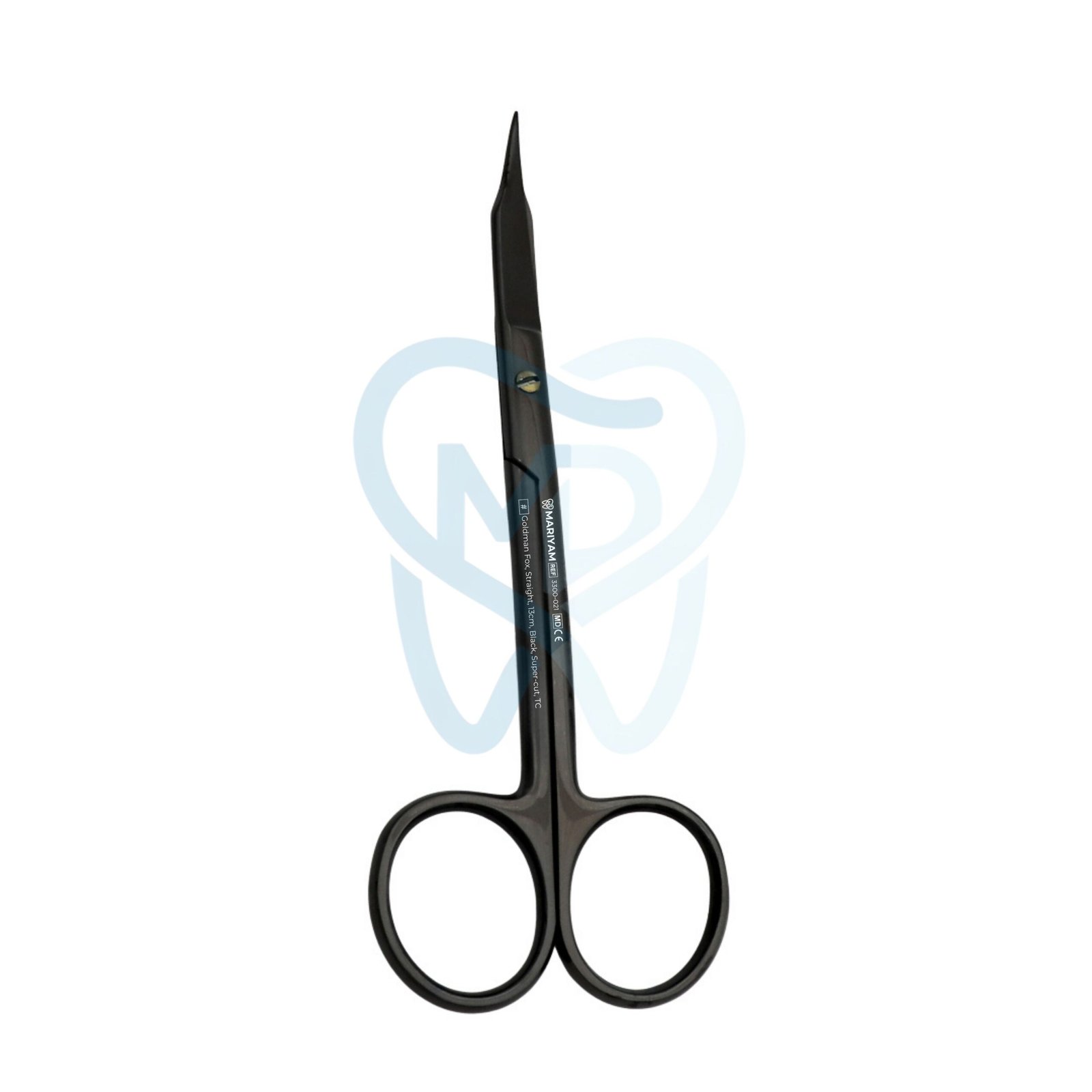 3300-021 Goldman Fox, Straight, 13cm, Black, Super-cut, TC - Image 1