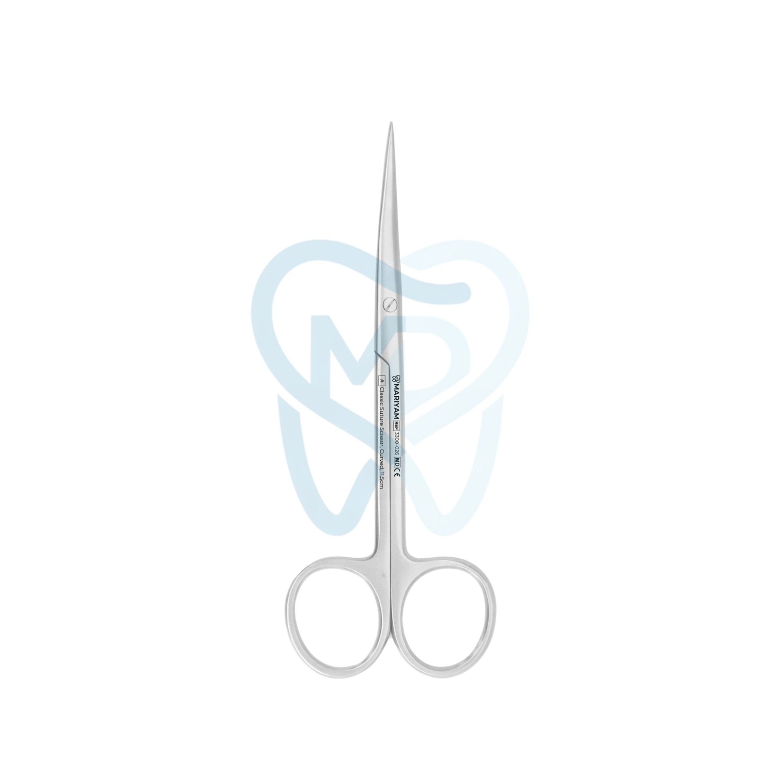 3300-026 Classic Suture Scissor, Curved, 11.5cm - Image 1