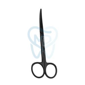 Metzenbaum Stump Scissor, Curved, 14.5cm, Black, Super-cut, TC