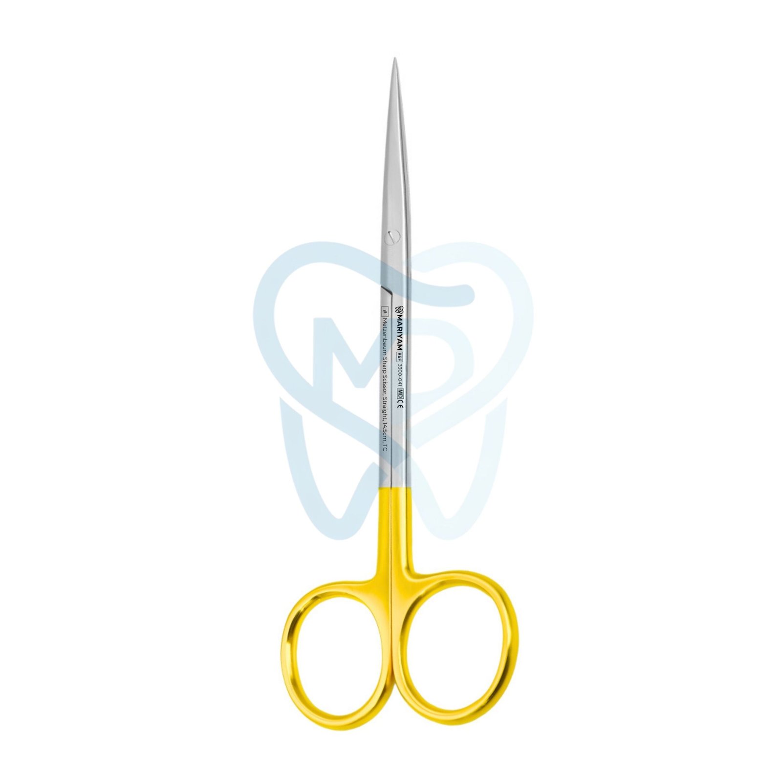 3300-041 Metzenbaum Sharp Scissor, Straight, 14.5cm, TC - Image 1