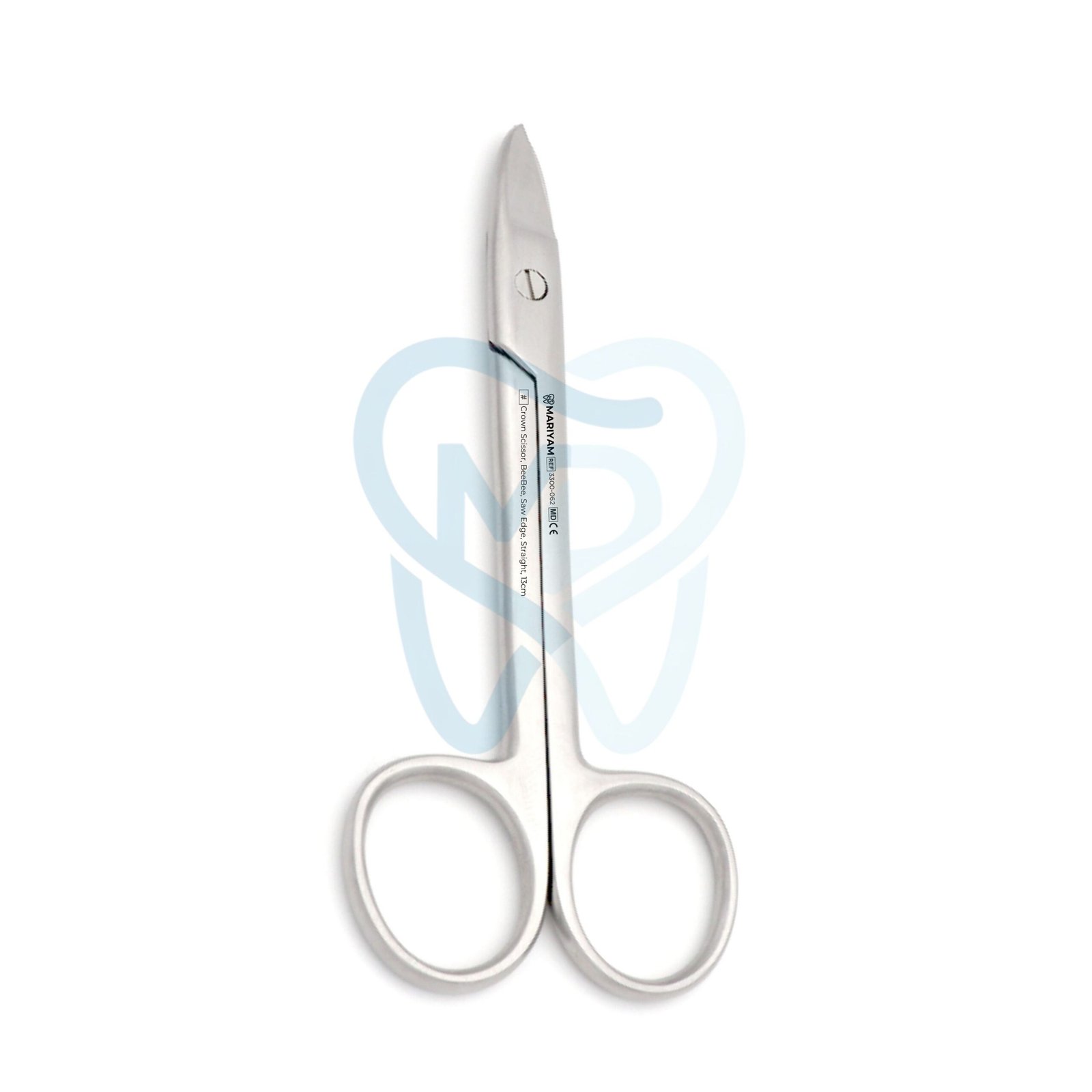 3300-062 Crown Scissor, BeeBee, Saw Edge, Straight, 13cm - Image 1