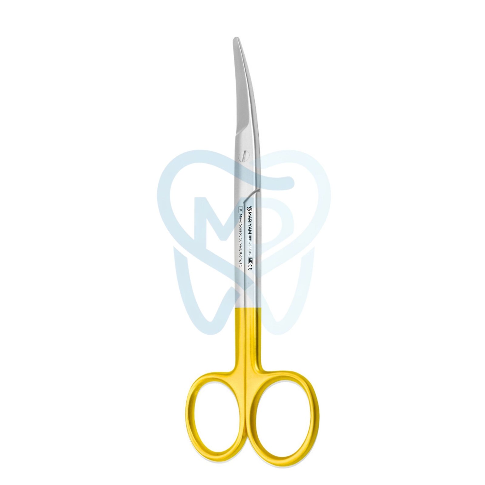 3300-55 Mayo Scissor, Curved, 18cm, TC - Image 1