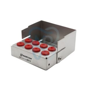 Bur Holder for 8, Red
