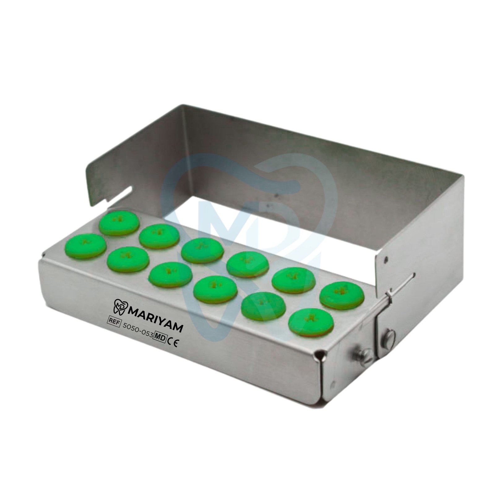 5050-053 Bur Holder for 12, Green - Image 1