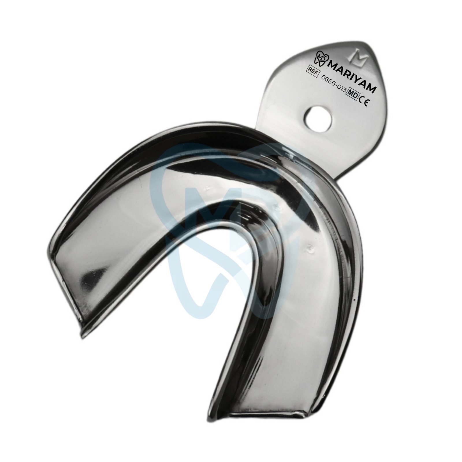 6666-013 Non-Perforated Impression Tray, Lower Jaw, Medium - Image 1