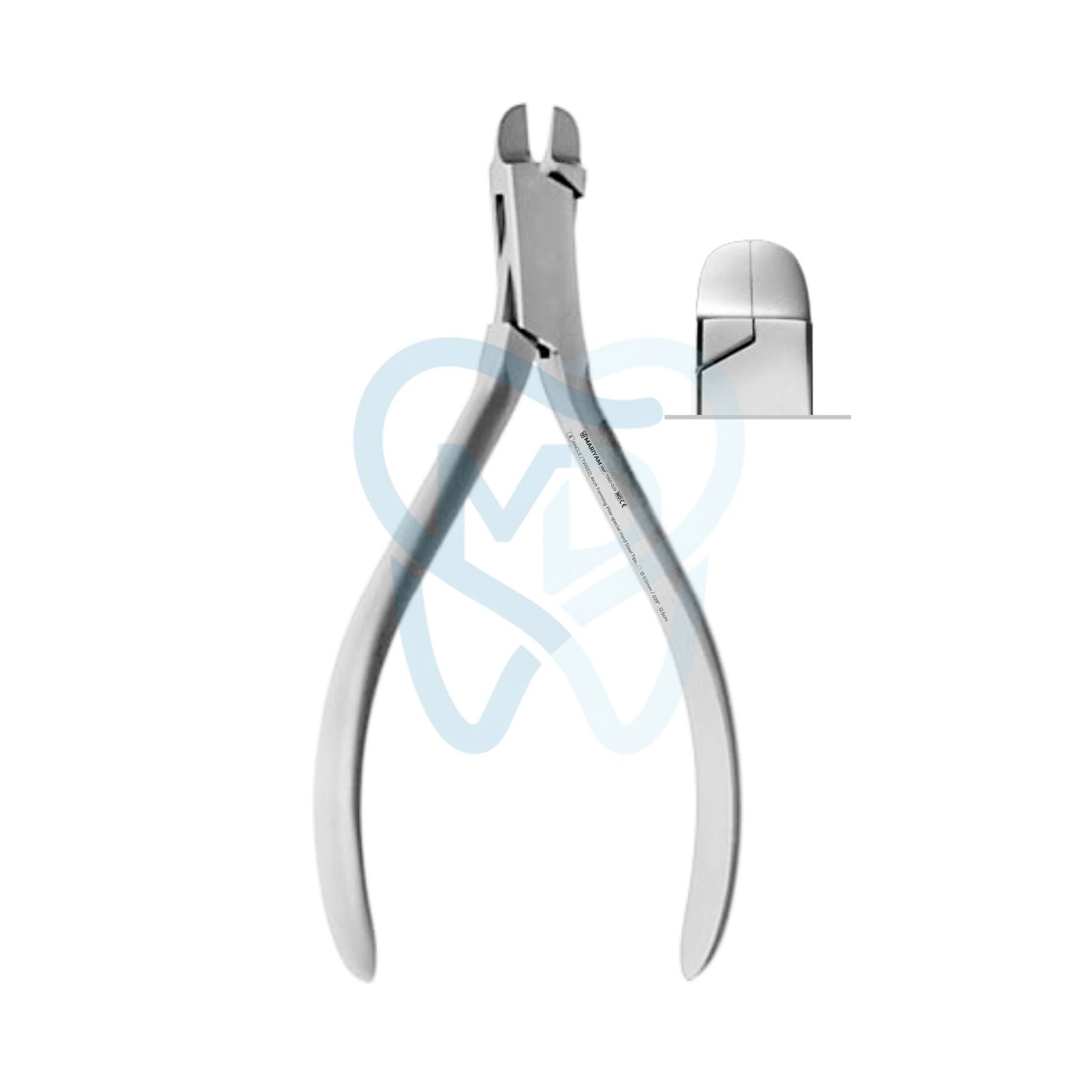 7060-029 ANGLE / TWEED, Arch Forming Plier special Hard Steel Tips , ◯ Ø 0.5mm / .028” , 12.5cm - Image 1