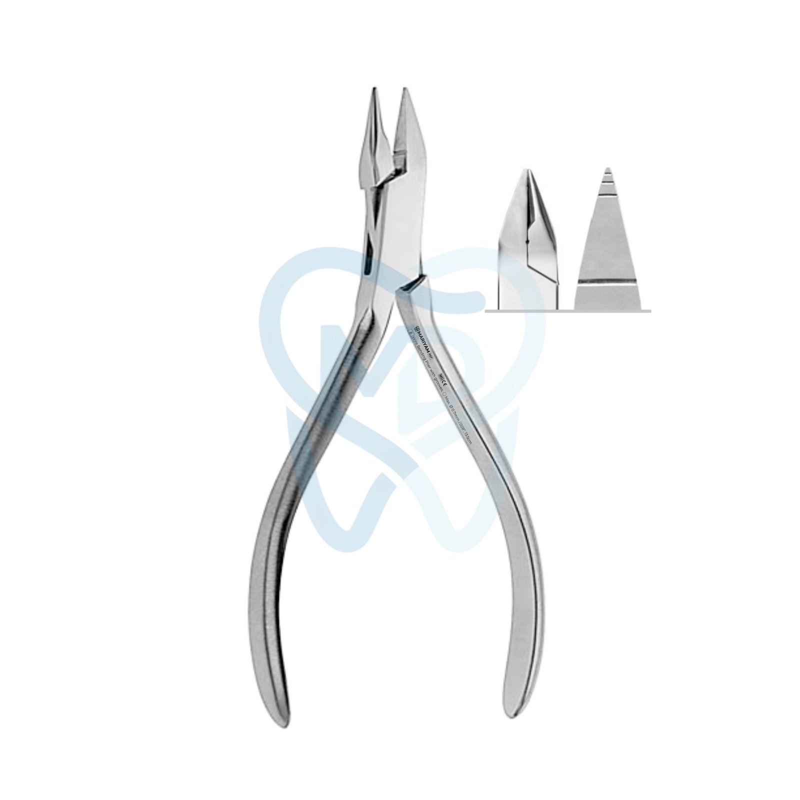 7060-077 Wire Bending Plier with grooves, ◯ Max. Ø 0.7mm /.028”, 13.5cm - Image 1