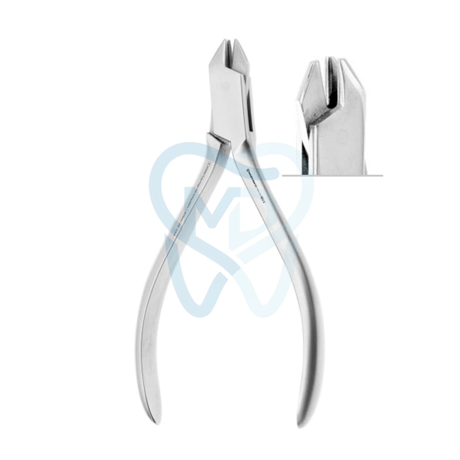 7060-090 ADERER Three-Finger-Plier strong pattern, ◯ Ø 0.9mm / .028” , 12.5cm - Image 1