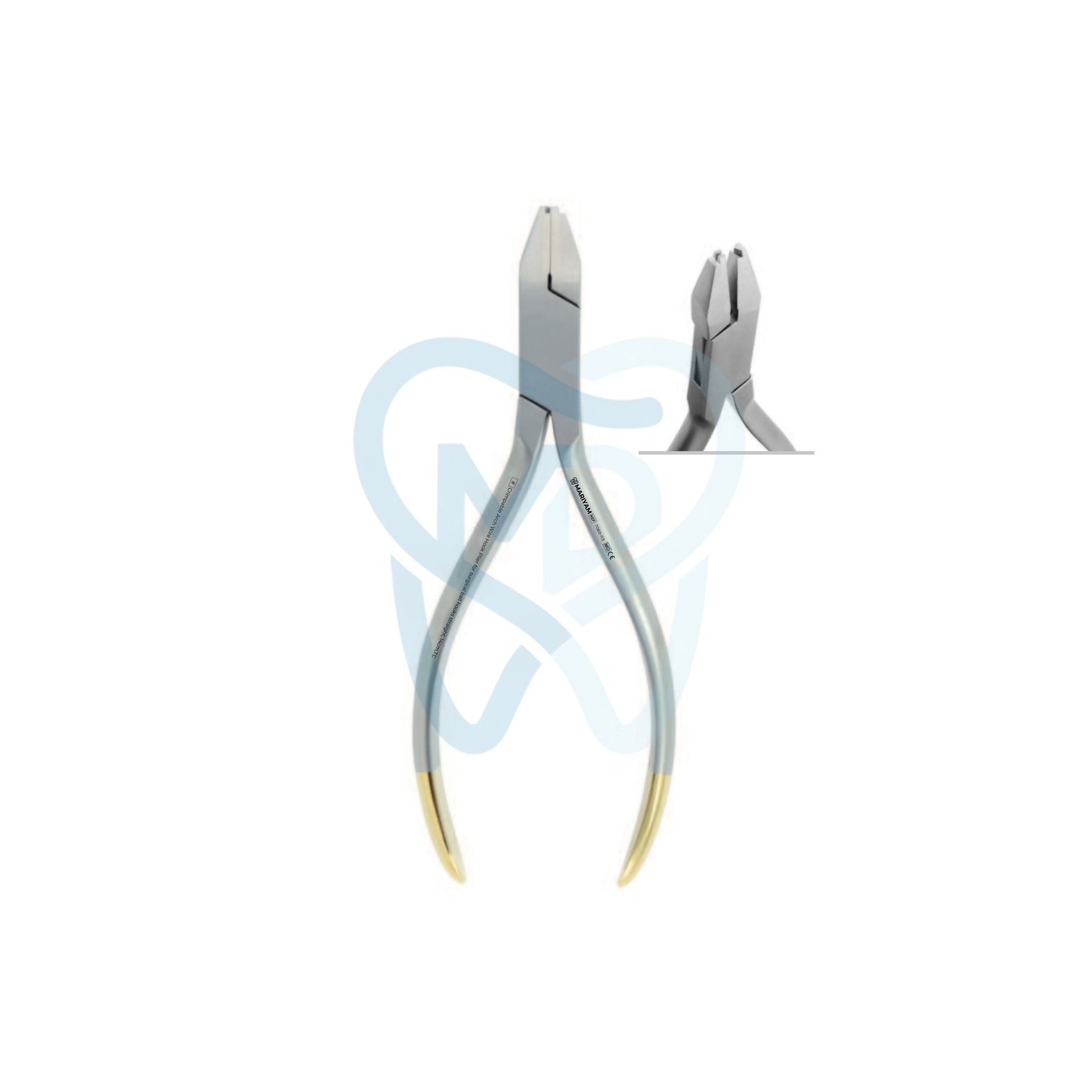 7060-113 Crimpable Arch Wire Hook Plier for surgical ball hooks straight, 14cm,TC - Image 1