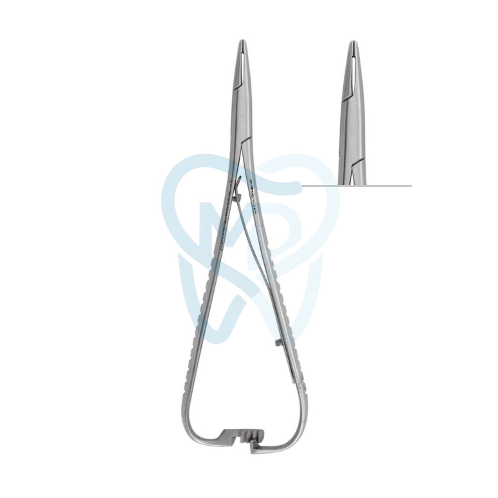 7060-121 MATHIEU Ligature Forceps 5.0mm serration length,14cm - Image 1