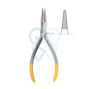 Flat Nose Plier both sides serrated with TC inserts,14cm,TC