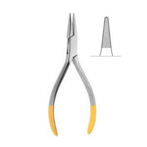 Flat Nose Plier both sides serrated with TC inserts,14cm,TC