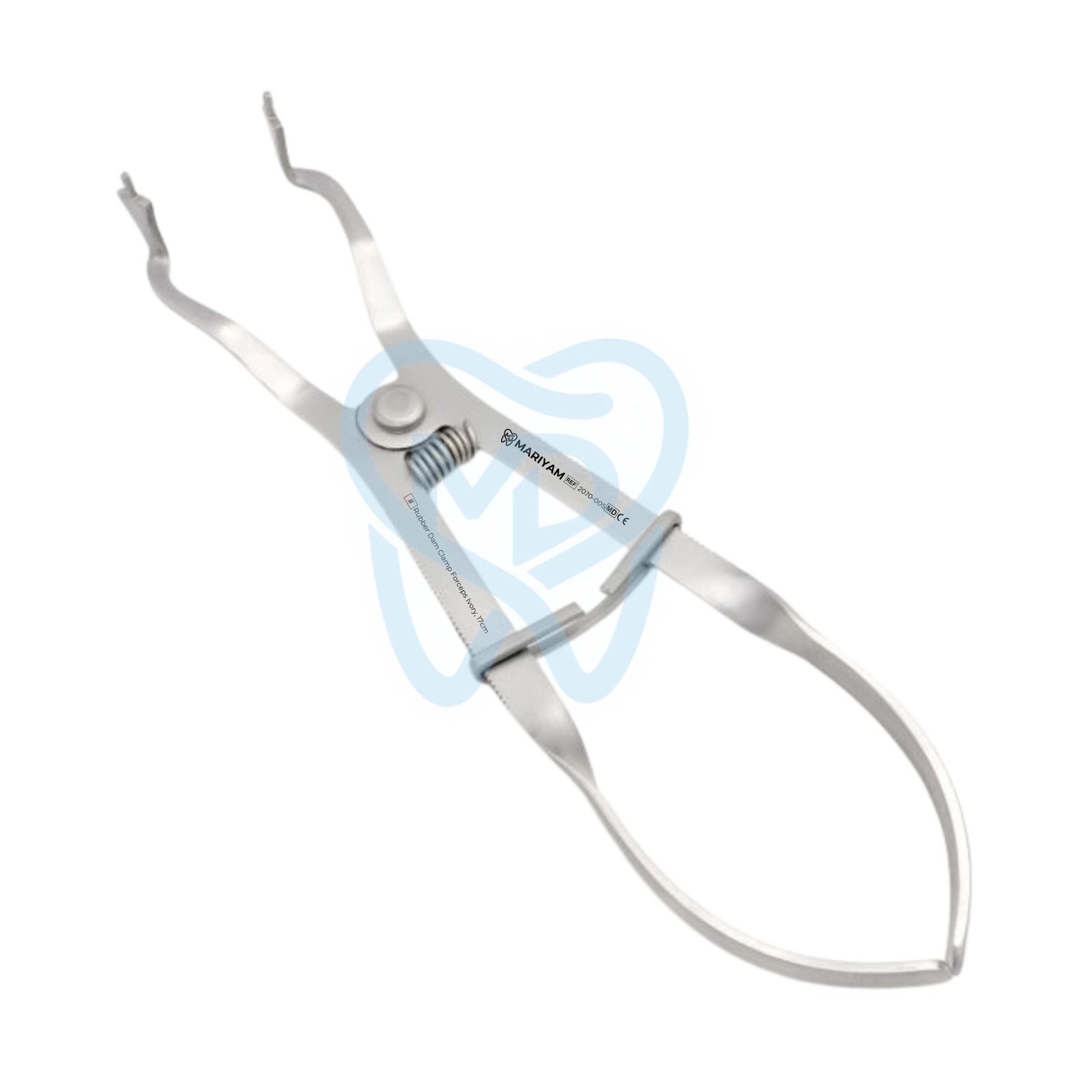 2070-005 (2) .p Rubber Dam Clamp Forceps Ivory, 17cm - Image 1